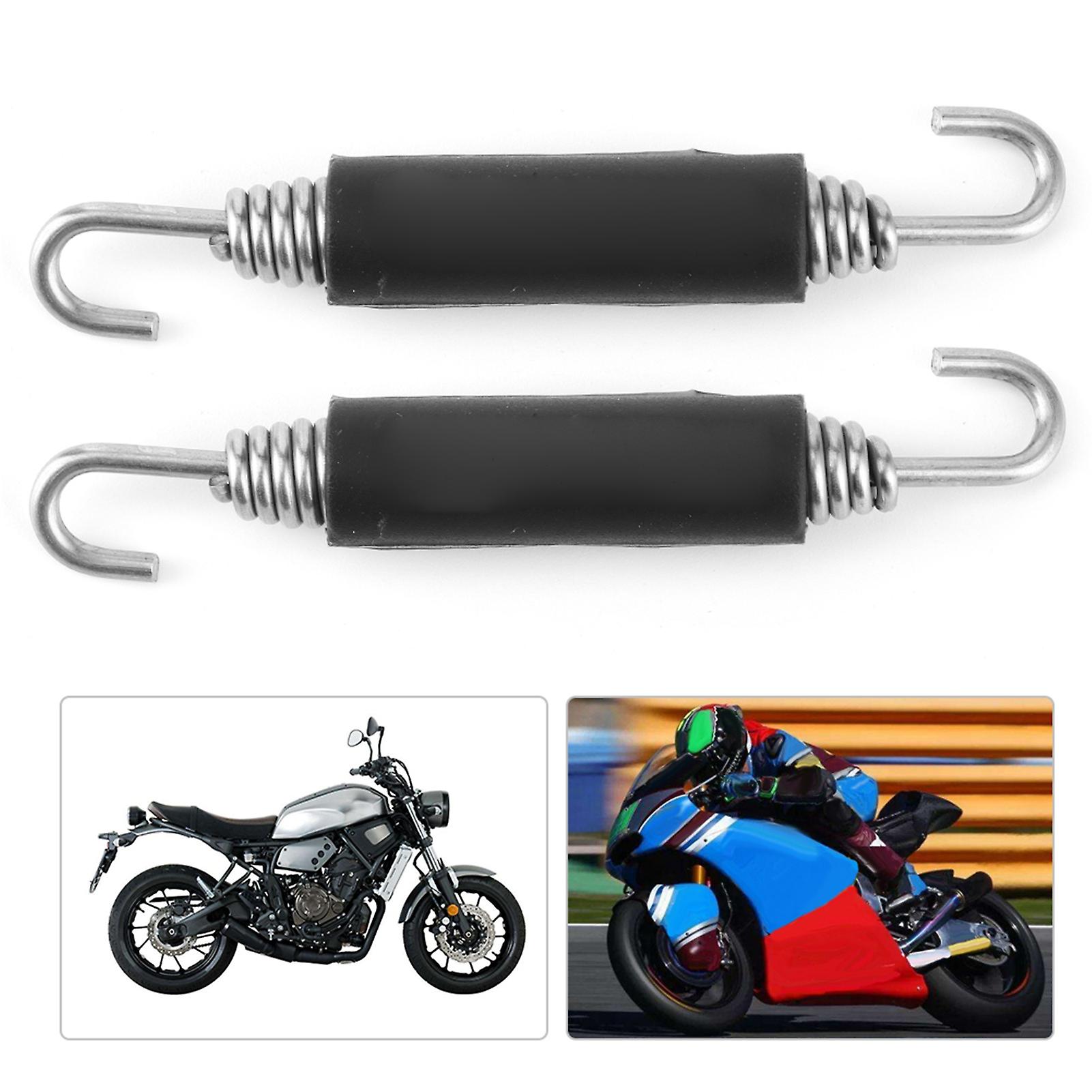 Stainless Steel Exhaust Pipe Spring Hook Pair for Motorcycle Modification