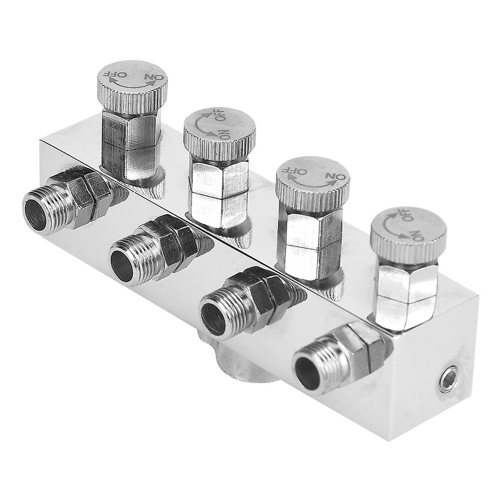 Multi function Adjustable Aluminium Air Hose Splitter Airbrush Adapter Fitting Accessories #1