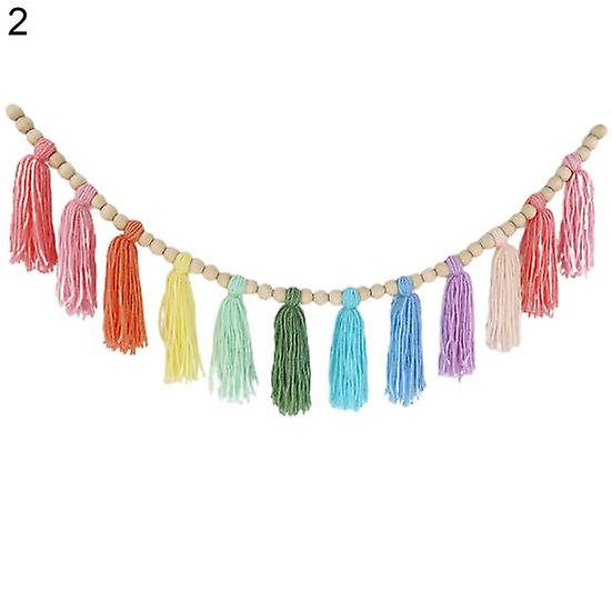 Rainbow Tassel Wide Usage Exquisite Easy to Install Decorative Vintage Style Rainbow Tassel for Bedroom