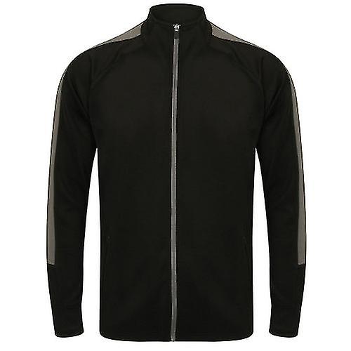 Finden & Hales Mens Contrast Panel Knitted Tracksuit Top