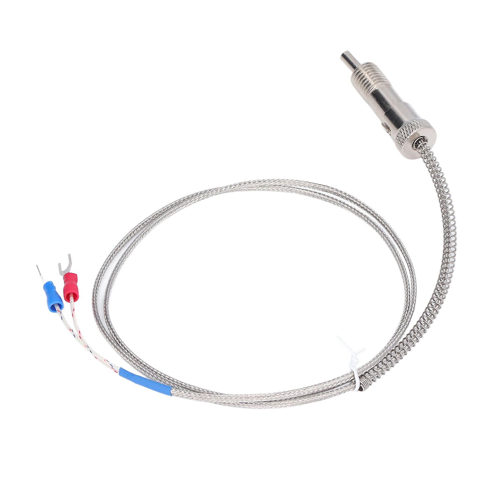 K Type Thermocouple Nickel Silicon Compression Spring Thermocouple for Temperature Sensor M12 1m