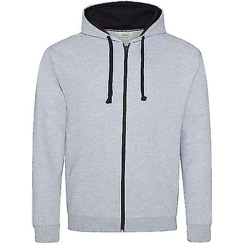 Awdis Mens Varsity Heather Full Zip Hoodie