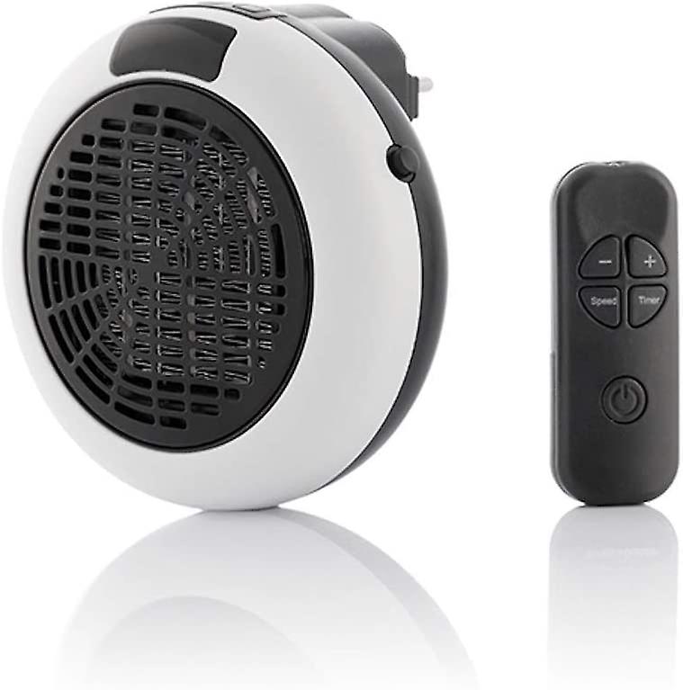 Electric Wall-Mounted Fan Heater - Wall Socket Heating with Thermostat and Timer - Socket Heating