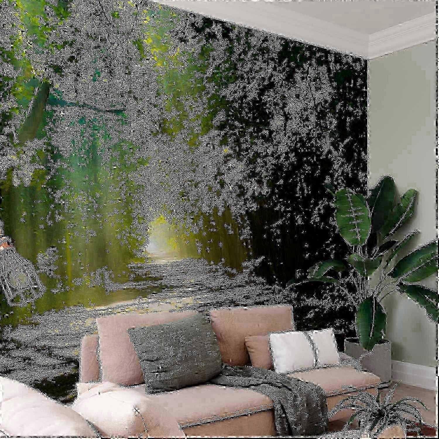 Itseliimautuva seinämaalaus - Tie auringonvalossa