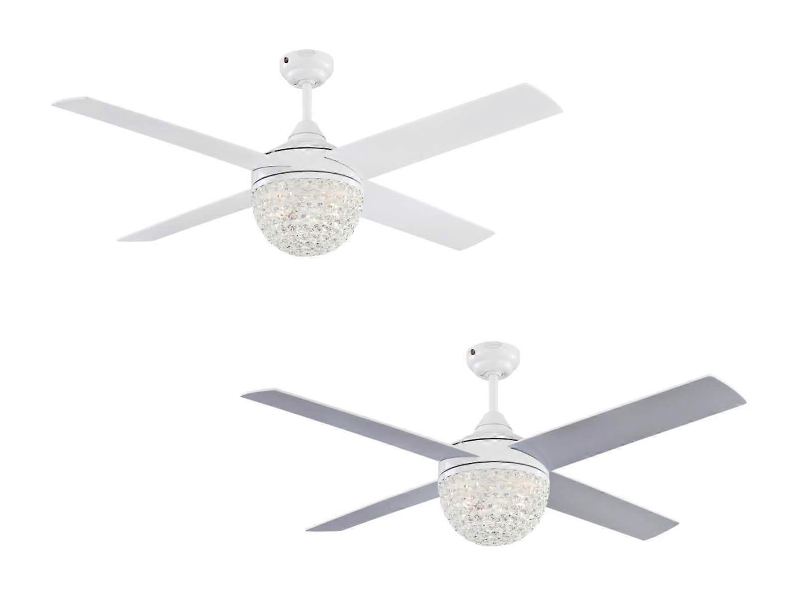 Ceiling fan Kelcie White with light and remote