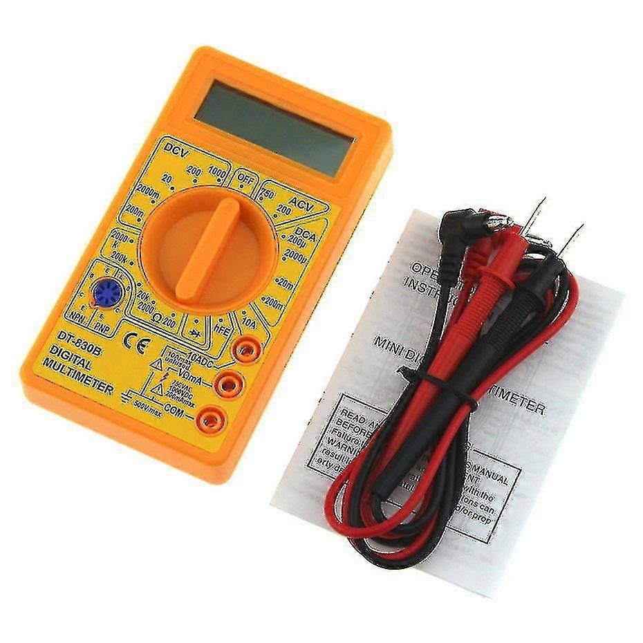 Dt-830b Mini Digital Multimeter Ac/dc Volt Amp Ohm Diode Hfe Tester Voltmeter