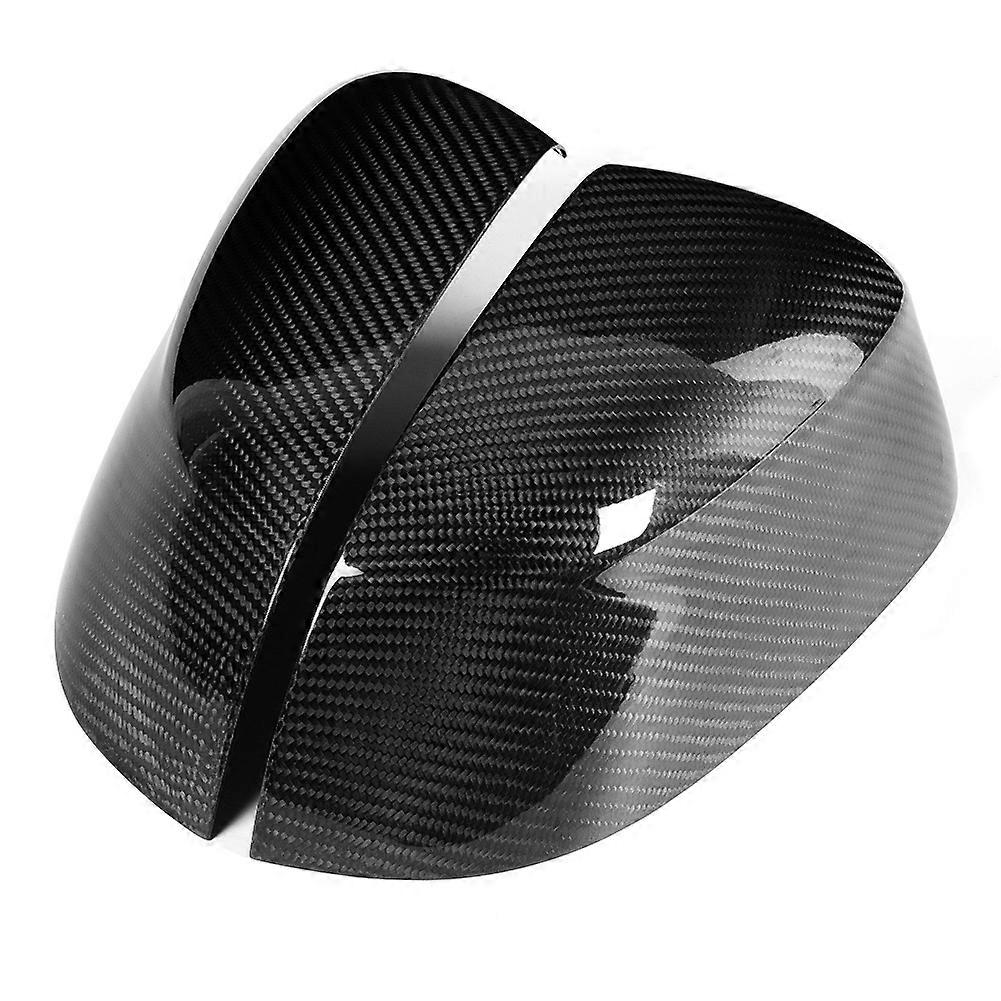 2 pcs Black Carbon Fiber Side Rear View Mirror Cover Caps Fit for X3 / X4 / X5 / X7 E2U850