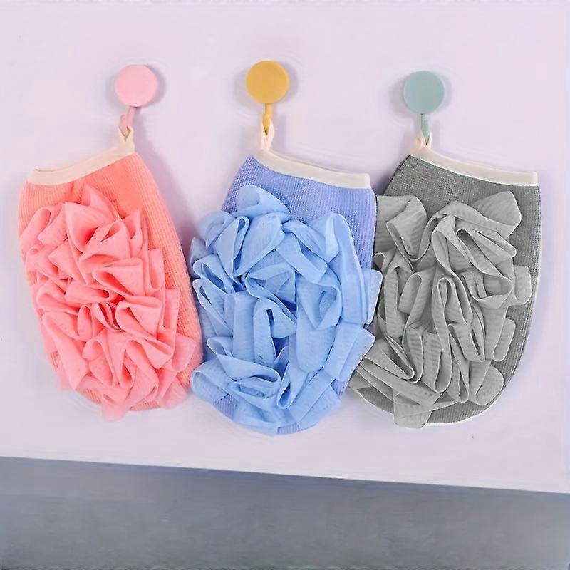 3pc Luxury Dual Texture Bath Sponge & Shower Loofah Set - Ultra-Soft Exfoliating Mesh Puffs for Deep Cleansing, Rejuvenating Skin - Premium Bathroom A