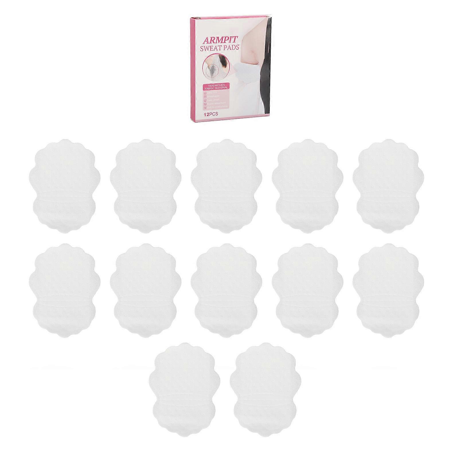 12pcs Underarm Sweat Pad Ultra Thin Disposable Portable Absorbent Armpit Underarm Shield