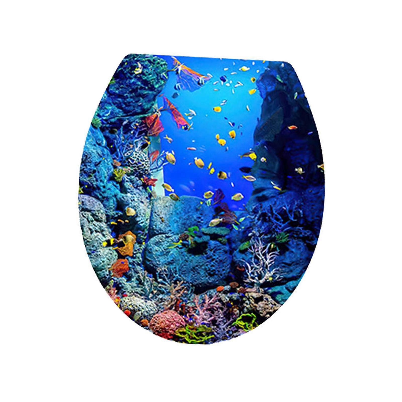 غطاء مقعد المرحاض ملصق الحمام مقاوم للماء حمام ديكور غطاء المرحاض الشارات