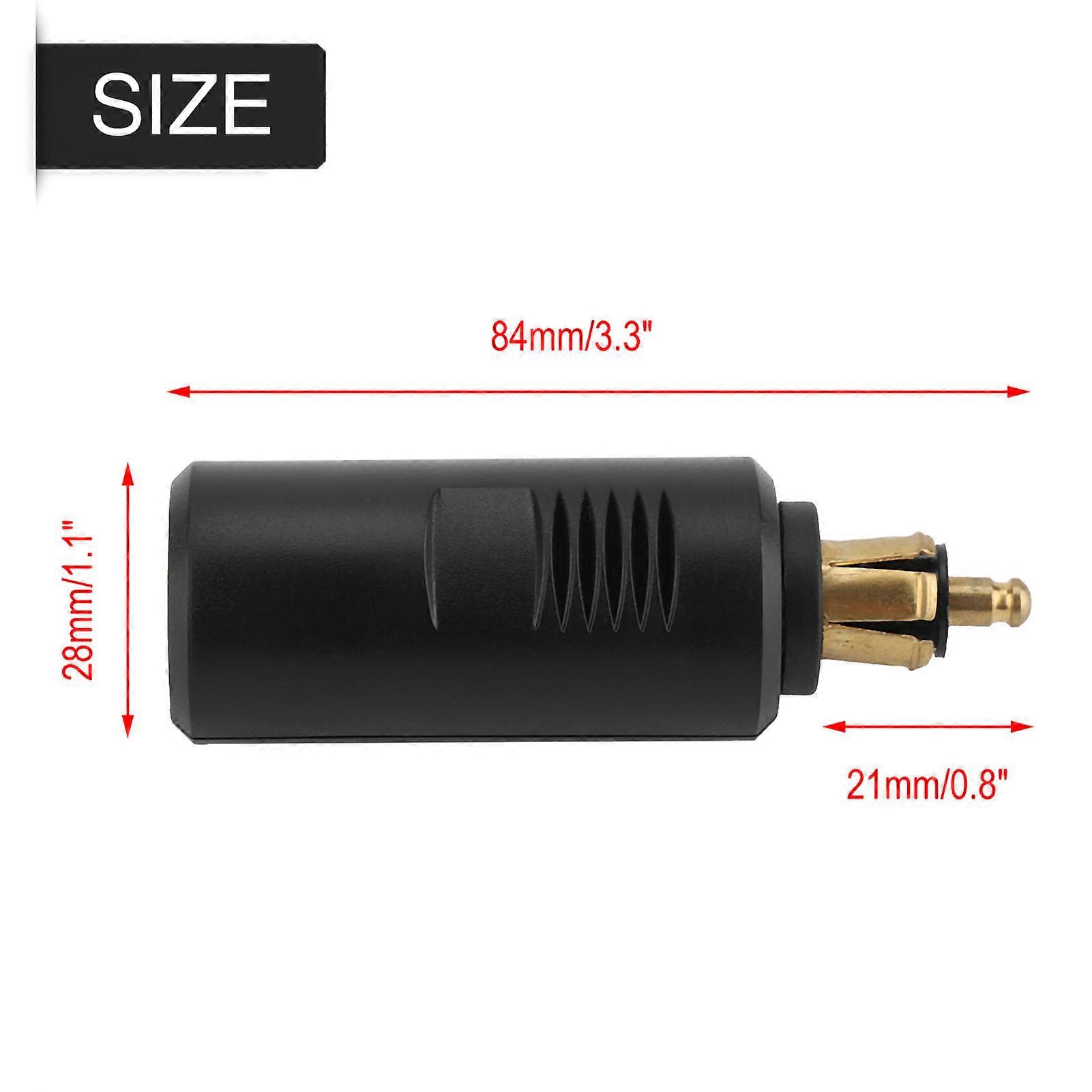 12V Motorcycle European Cigarette Lighter Plug Adapter for DIN Socket