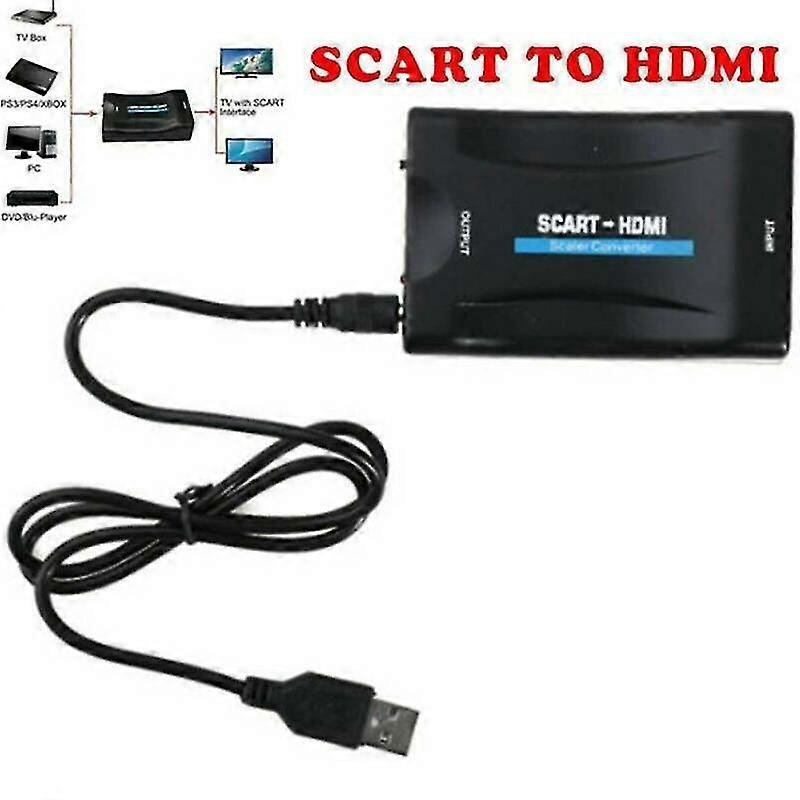 adapter 1080p video audio upscale hdmi converter scart