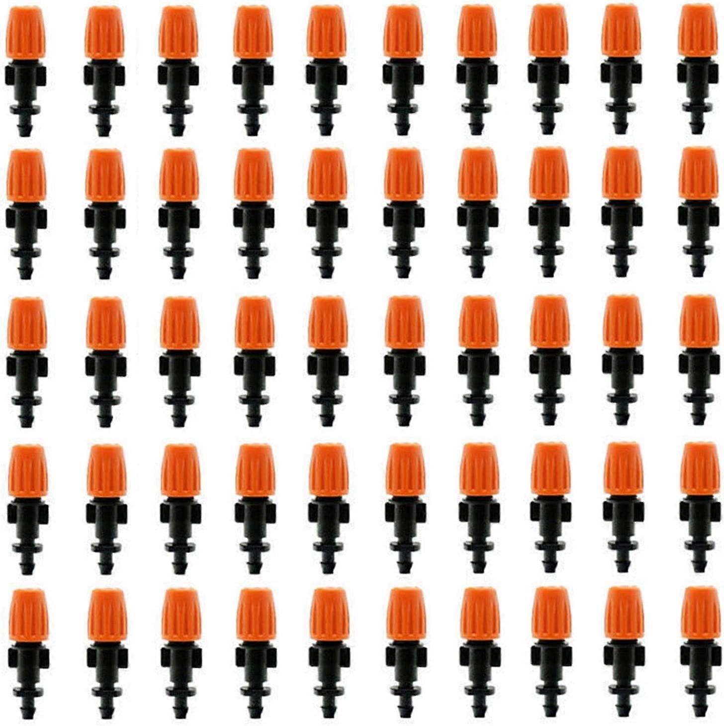 50Pcs Garden Irrigation Micro Flow Dripper, Adjustable Micro Drip Head Watering System