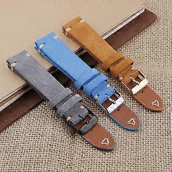 Cinturino Orologio In Vera Pelle Bovina Oliata, Vintage, 18-22 Mm, Uomo, Cina, Nuovo Senza Etichette