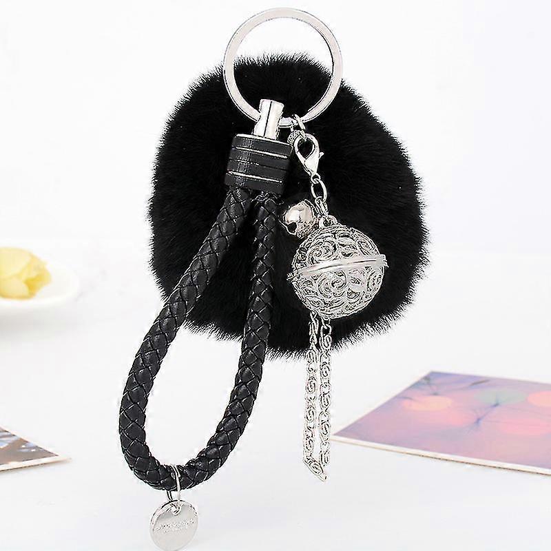 Elegant Plush Ball Bag Charm, Key Chain, Cute Handbag Charm Decoration (8cm) Holiday Creative Gift