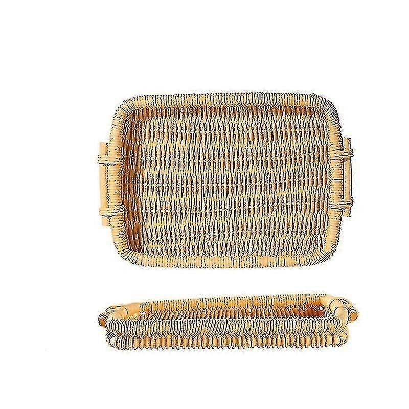 Hmwy-rattan Storage Tray For Serving, Organising And Decor(82b)