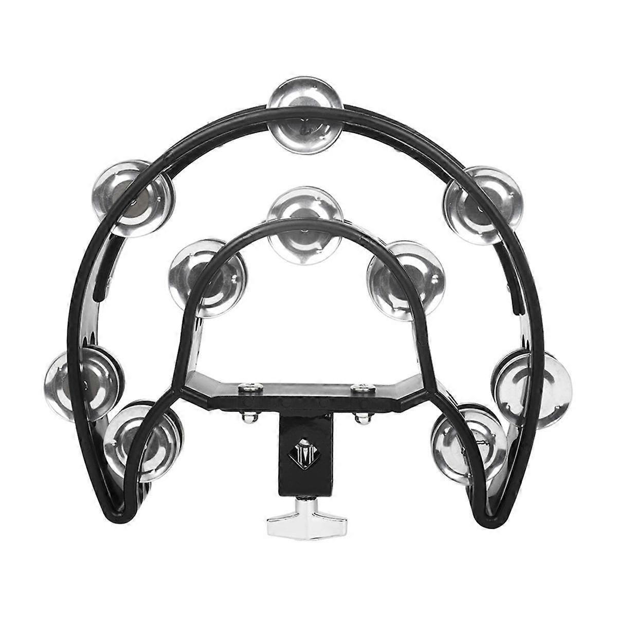 Drum Set Double Row Rattle, Clip-on Hi-Hat Bell Stand, Extended Hand Bell, Jazz Drum Double Row Hand Bell