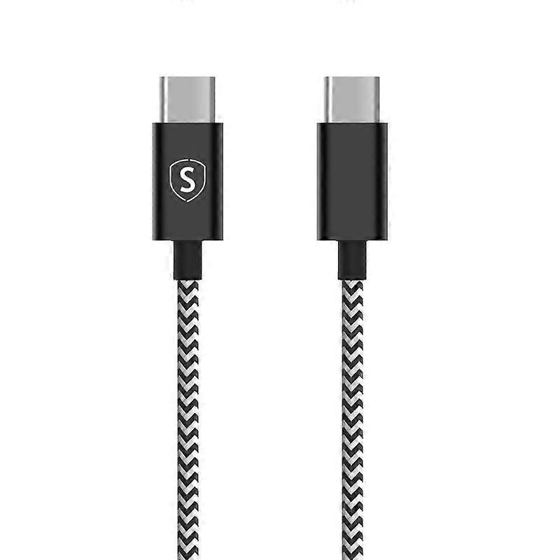 Cable USB-C a USB-C Skin 2.1A, 2m - Negro/Blanco