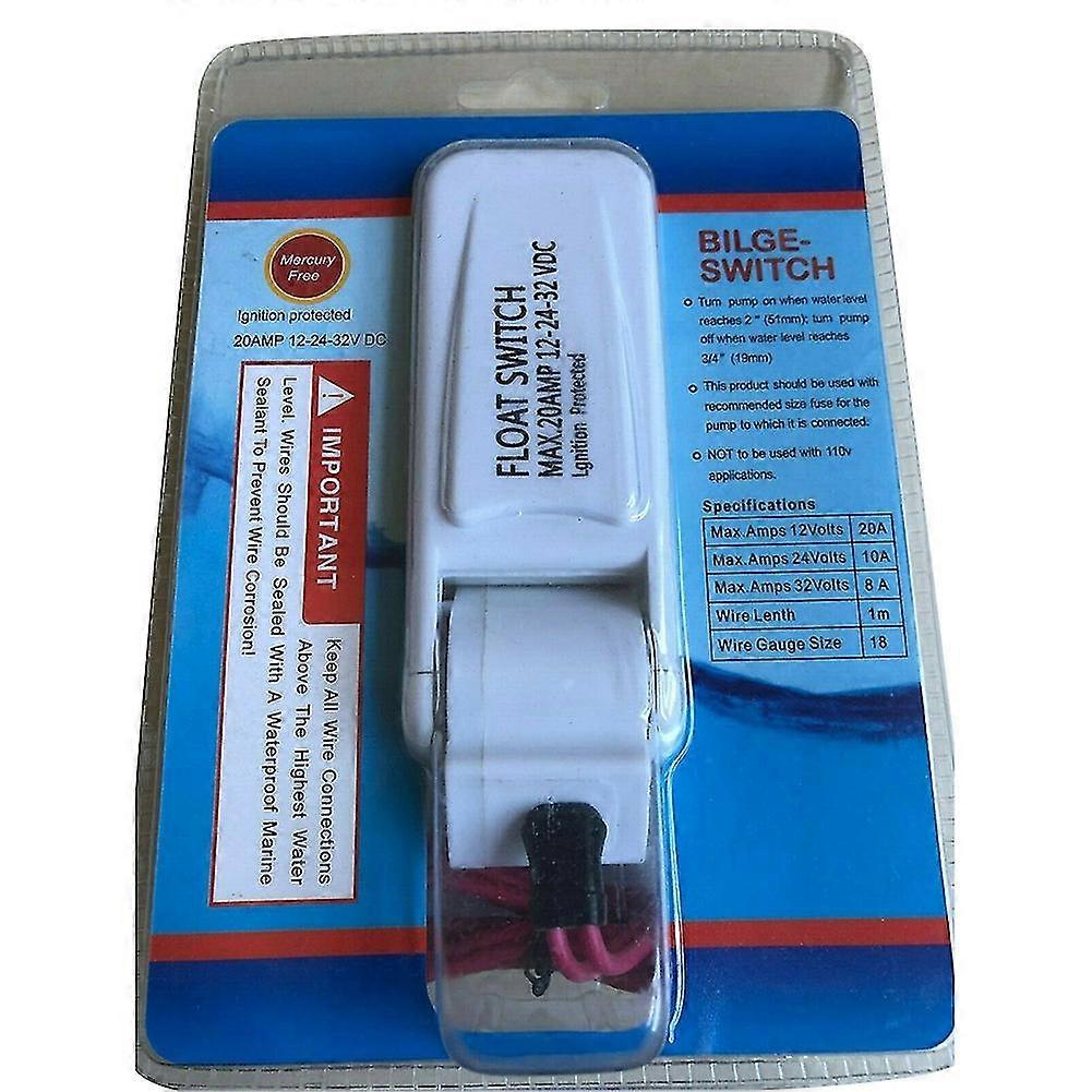 12V 24V 32V DC Automatic Float Switch Flow Sensor Portable For Bilge Pump On Off
