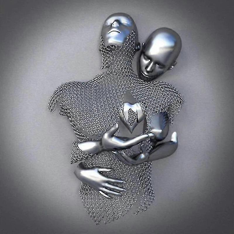 Nouveau 2023 -3d Art Sculpture En Métal Couple Suspendu Ing Pour Homechangzhao