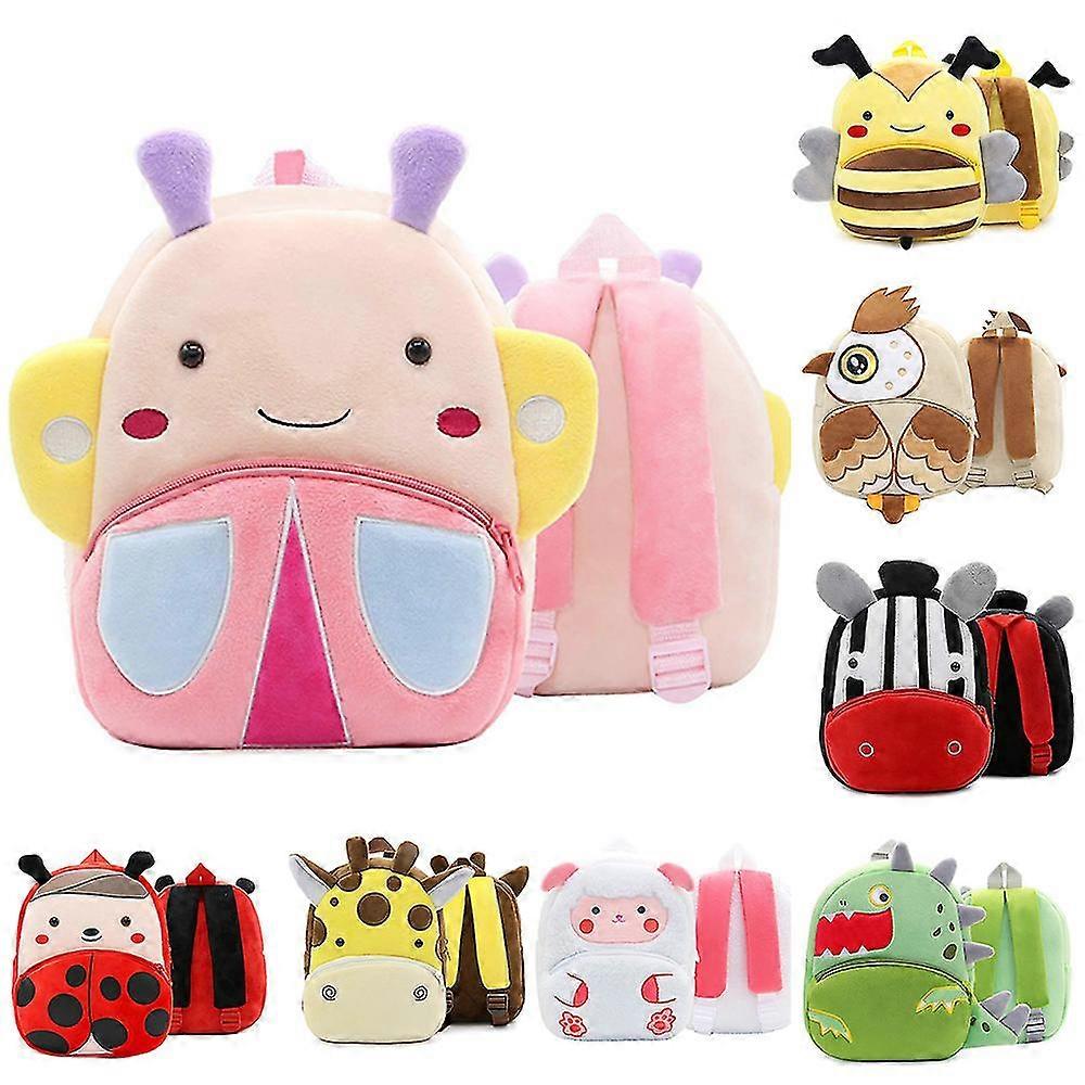 Kids Animal Plush Toddler Travel Preschool Shoulder Backpack For 1-5 Year Old Kindergarten Gift