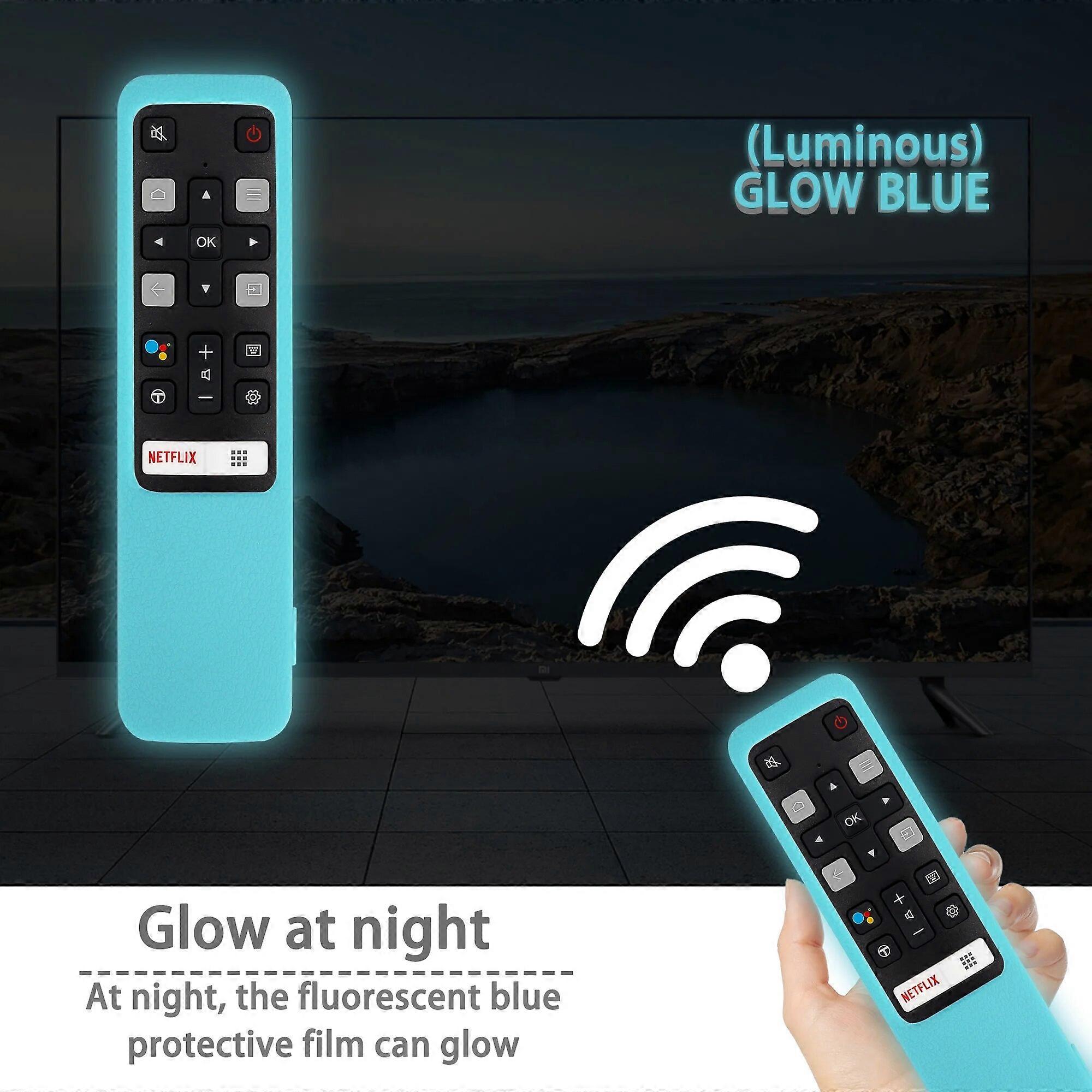 Silicone Sheath Cover Fit for TCL TV RC802V FMR1 FLR1 FNR1 65P8S 55P8S 55EP680 50P8S 49S6800FS 49S6510FS Remote Control Cover