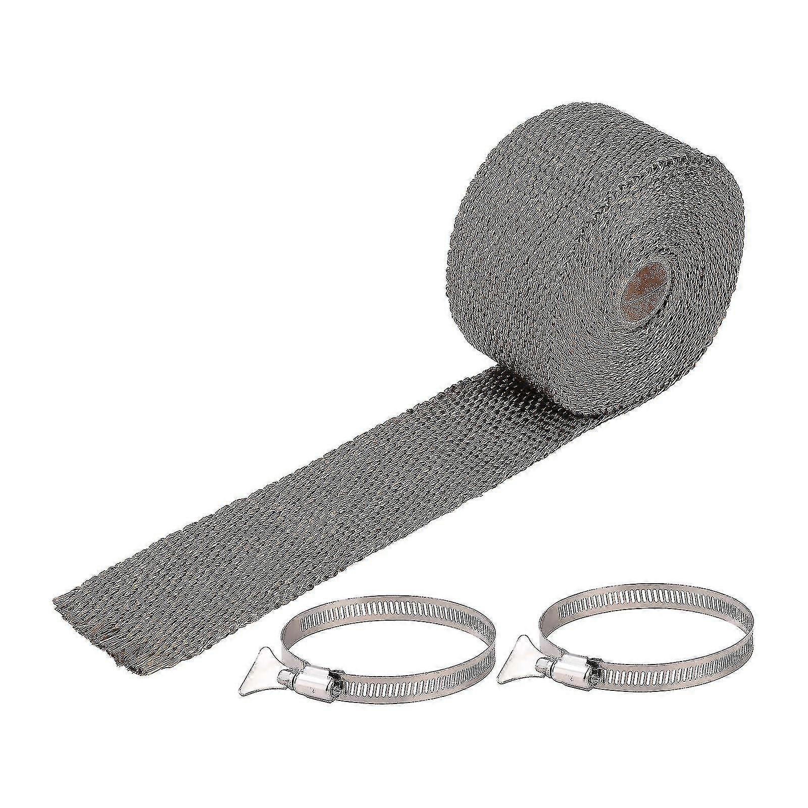 التفاف الأنابيب للحريق مع 2 مقاطع - شريط مدخنة مضاد للحروق لعزل الأنابيب وحماية مداخن الفرن