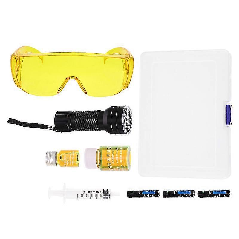 1 Set Car Ac Leak Test Flashlight Protective Glasses Kit Ac Leak Test Tool