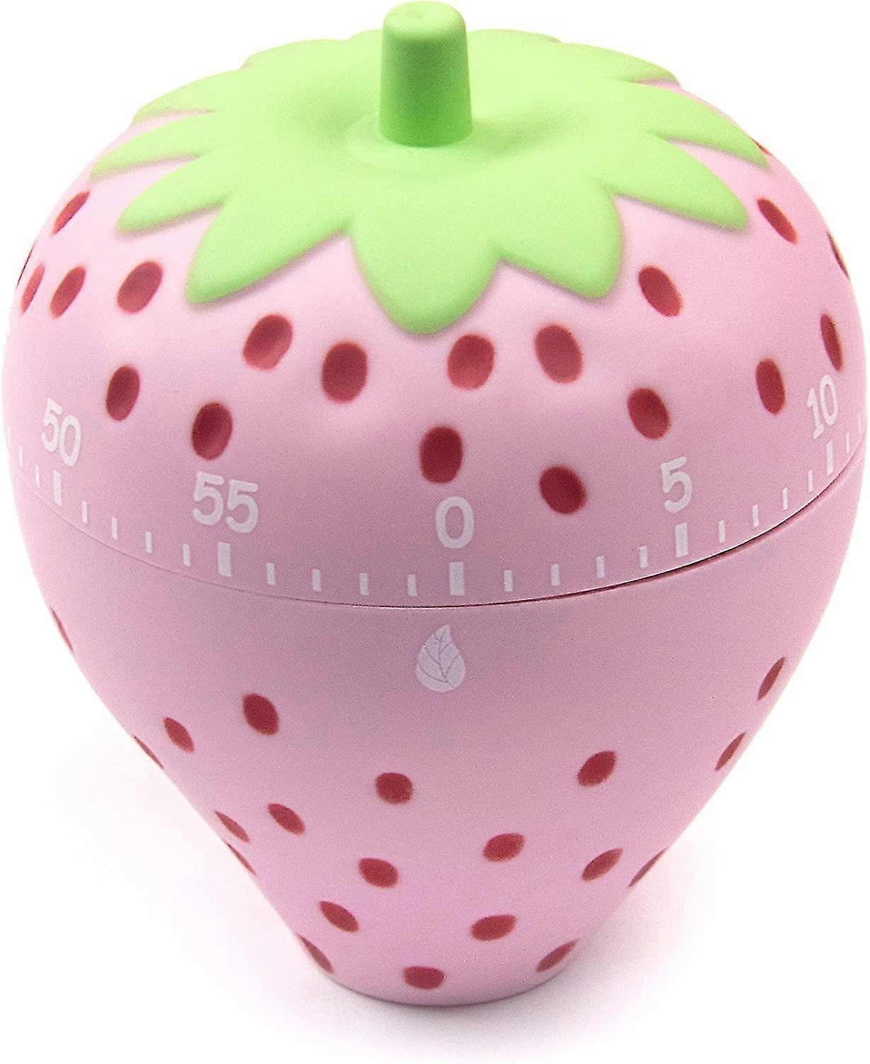 Wabjtam Cute Kitchen Cookie Timer Kawaii Fruit Strawberry Shape Mechanical Timer