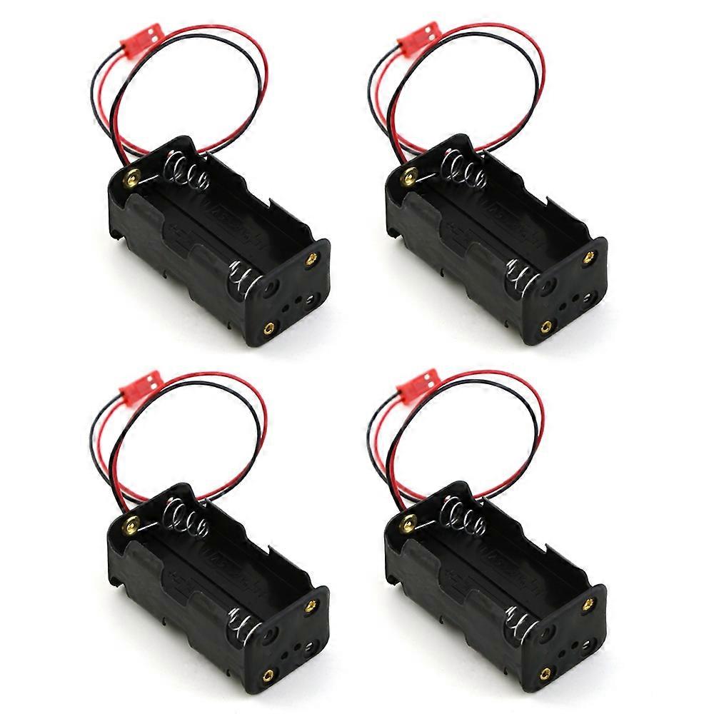 RLECS Set Contenitore 4 Batterie AA Con Interruttore On/Off E Connettori JST Per Auto RC E Modelli