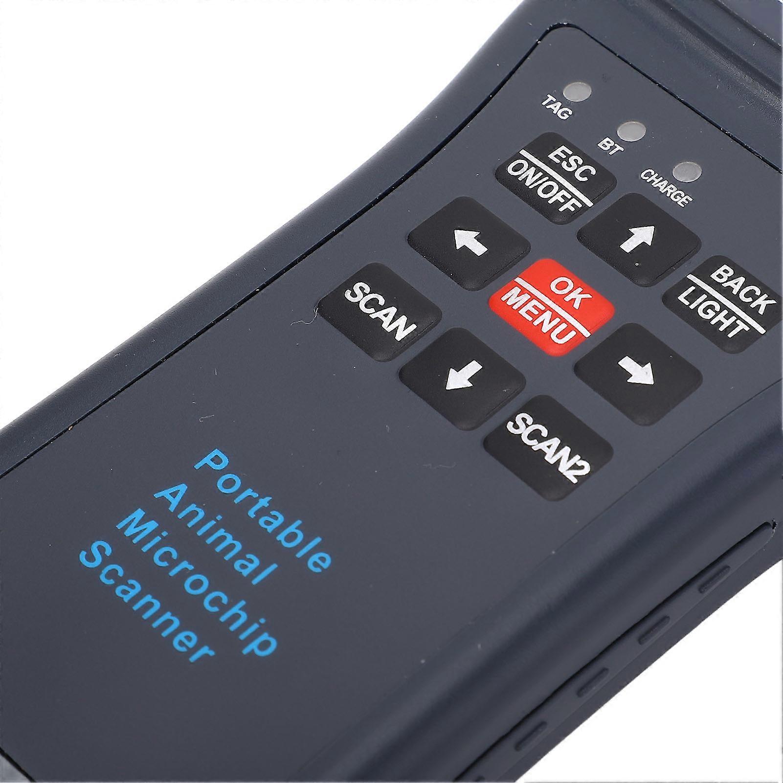Pet Microchip Scanner Handheld Low Frequency 60000 Records High Accuracy Microchip Tag Reader for Animal Ear Tag Without Bluetooth