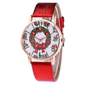 Christmas Gift Printed Dial Belt Inlaid With Diamond Digital Scale Watch Women's
