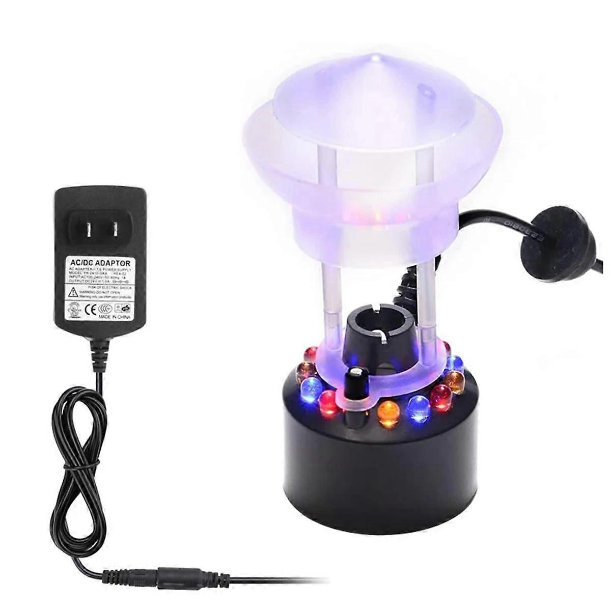 Mist Maker 12 LED Mister Fogger Water Fountain Pond Fog Machine Electric Ultrasonic Atomizer with S