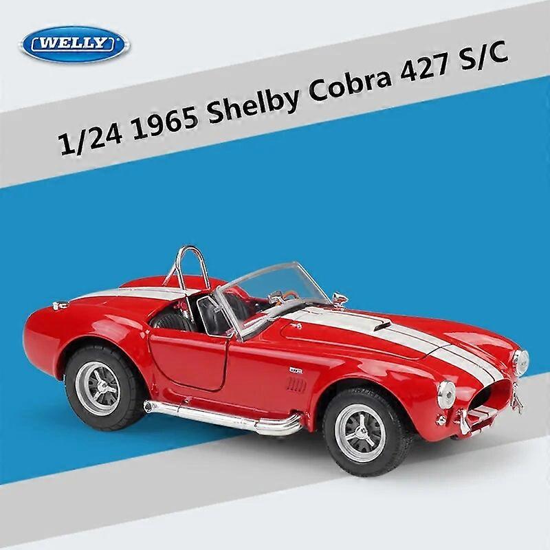 1:24 Ford 1965 Shelby Cobra 427 S/C Alloy Sports Car Model Diecasts Metal Classic Car Vehicles Model Simulation Kids Gifts