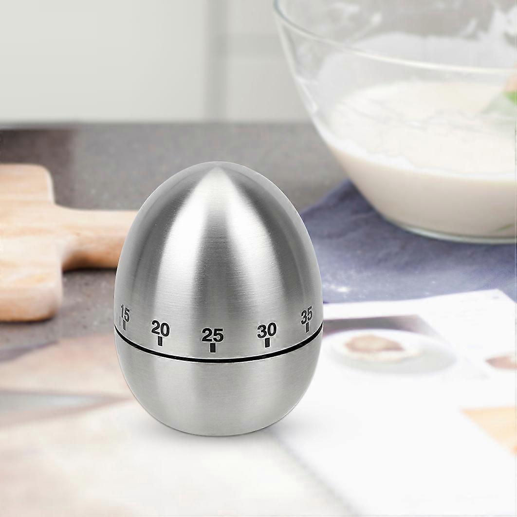 Kitchen Timer Creative Home Cooking Tools Mechanical Alarm Time Clock Counting Countdown 60 Minutes Stainless Steel Egg