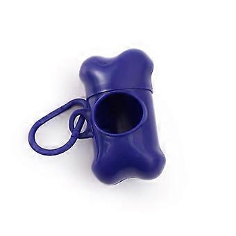 Distributeur de sacs à déchets assorti pour animaux de compagnie Mini boîte à bagages pelvienne Boîte à sacs à déchets Produits pour animaux de compagnie (bleu * 3)