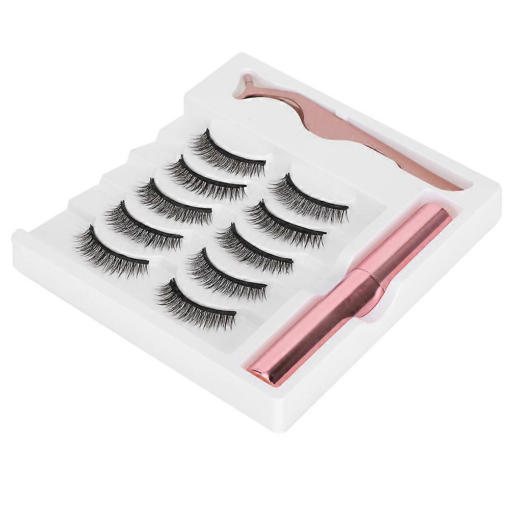 Magnet False Eyelashes Magnetic Liquid Eyeliner Tweezers Eyelash Makeup Tool Set (#035)