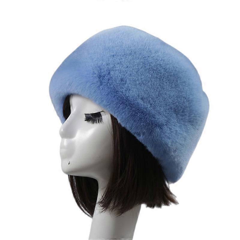 Women's Faux Fur Hat Winter Cossak Russian Style Hat Fluffy Cap