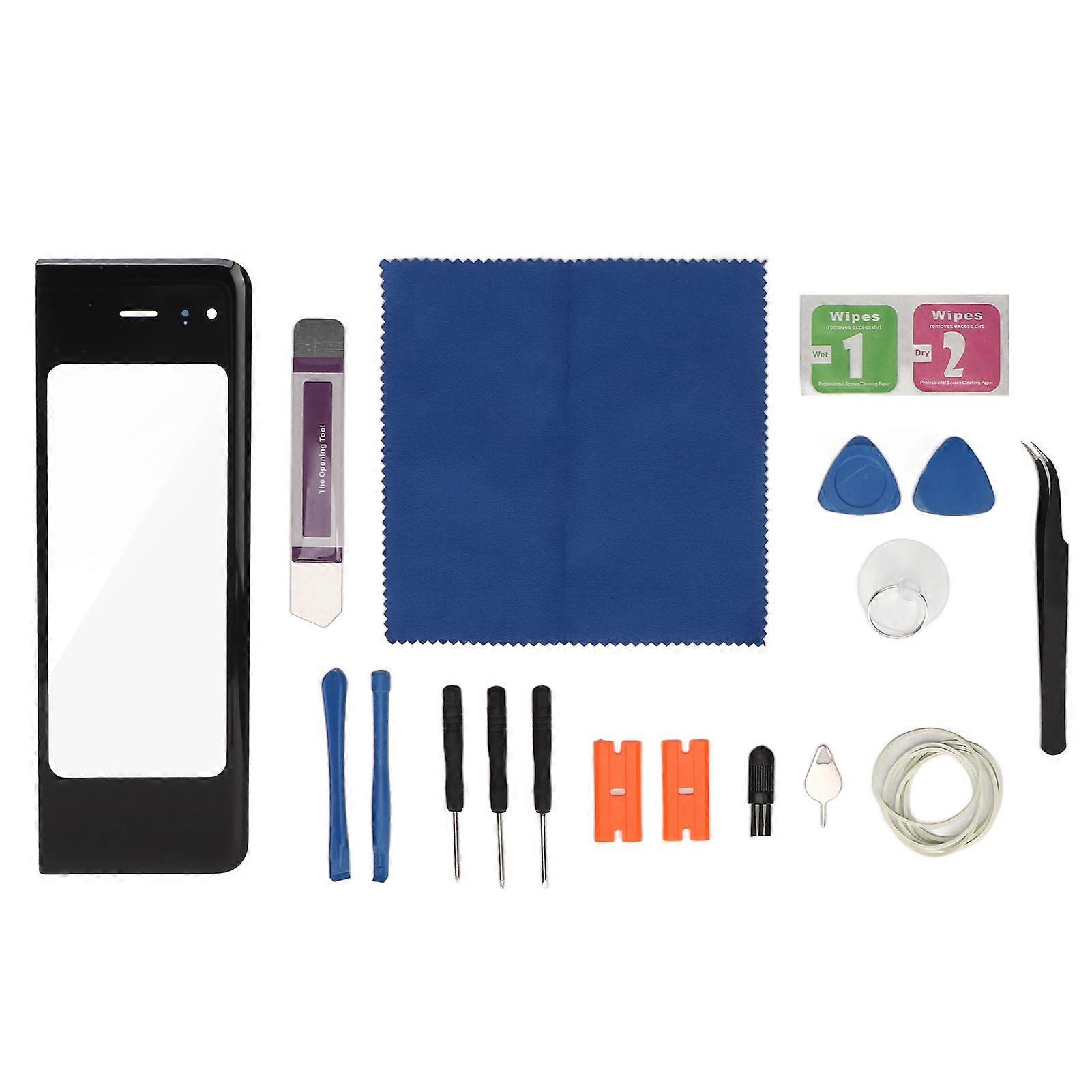 Front Screen Glass Outer Panel Lens with Professional Repair Tools Front Outer Glass Replacement Kit for Z Fold F900