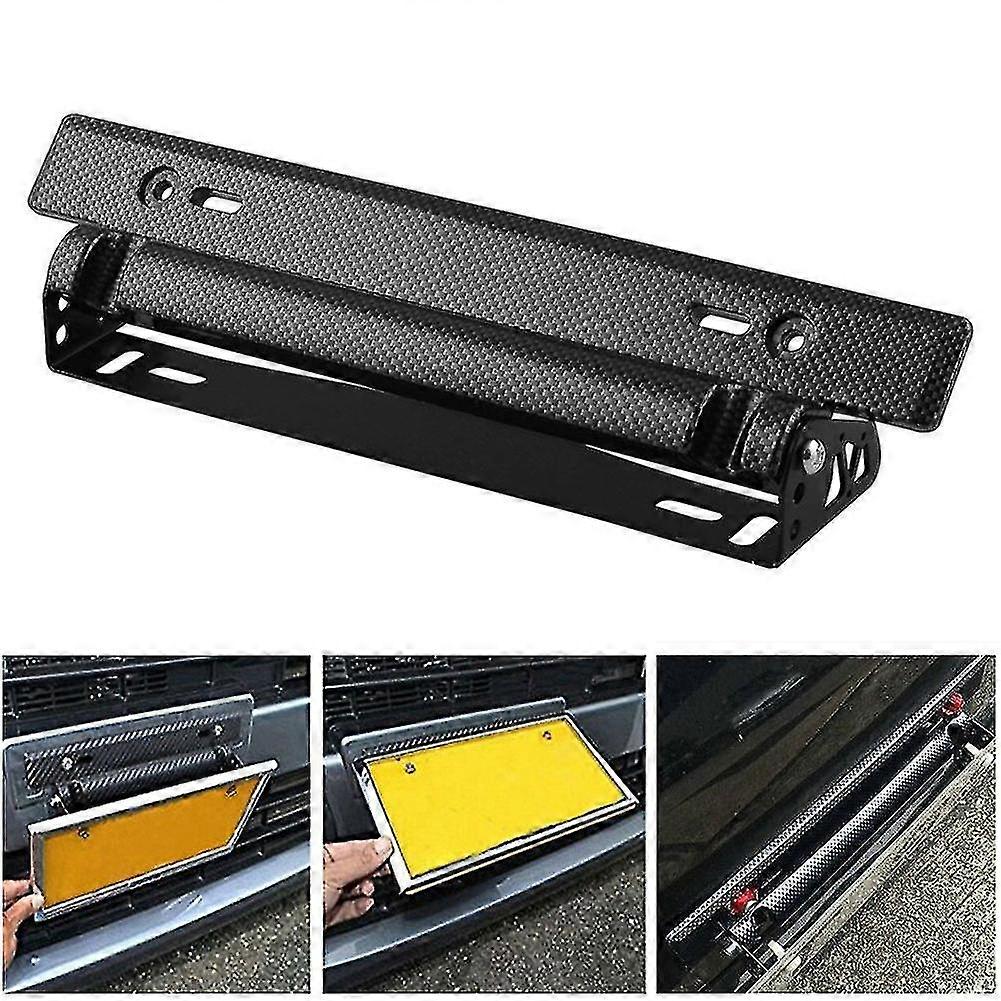 Bil Nummerplade Frame Shield Beskyttelse Justerbar holder Universal Durable Cover