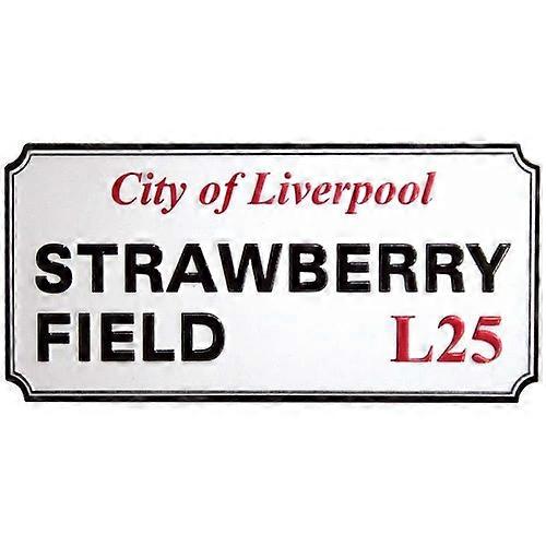 Rock Off Strawberry Field Liverpool Sign Embossed Fridge Magnet