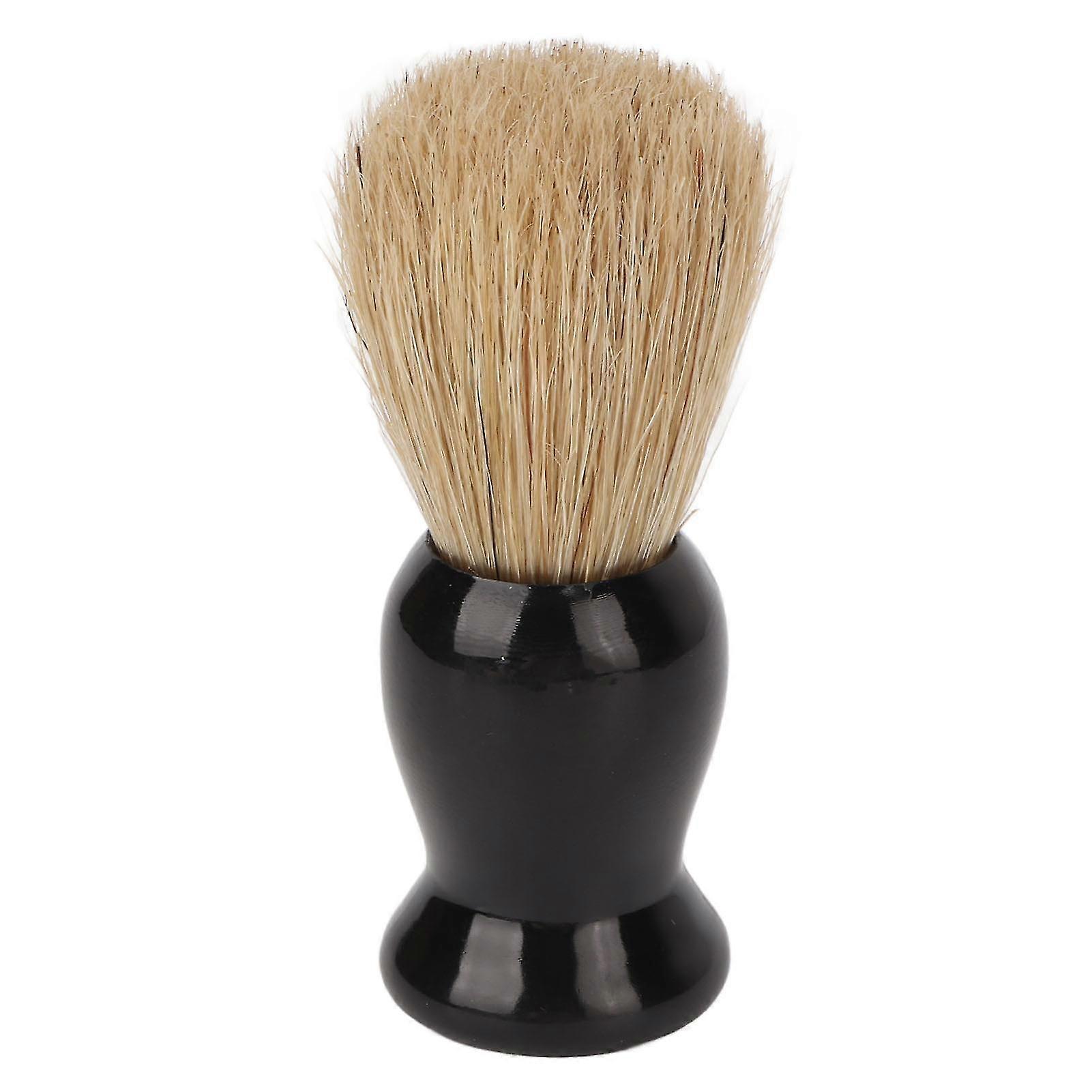 Synthetic Men's Shaving Brush - Multipurpose Beard Brush for Home Salon and Travel - Easy Foaming - Glossy Black Paint