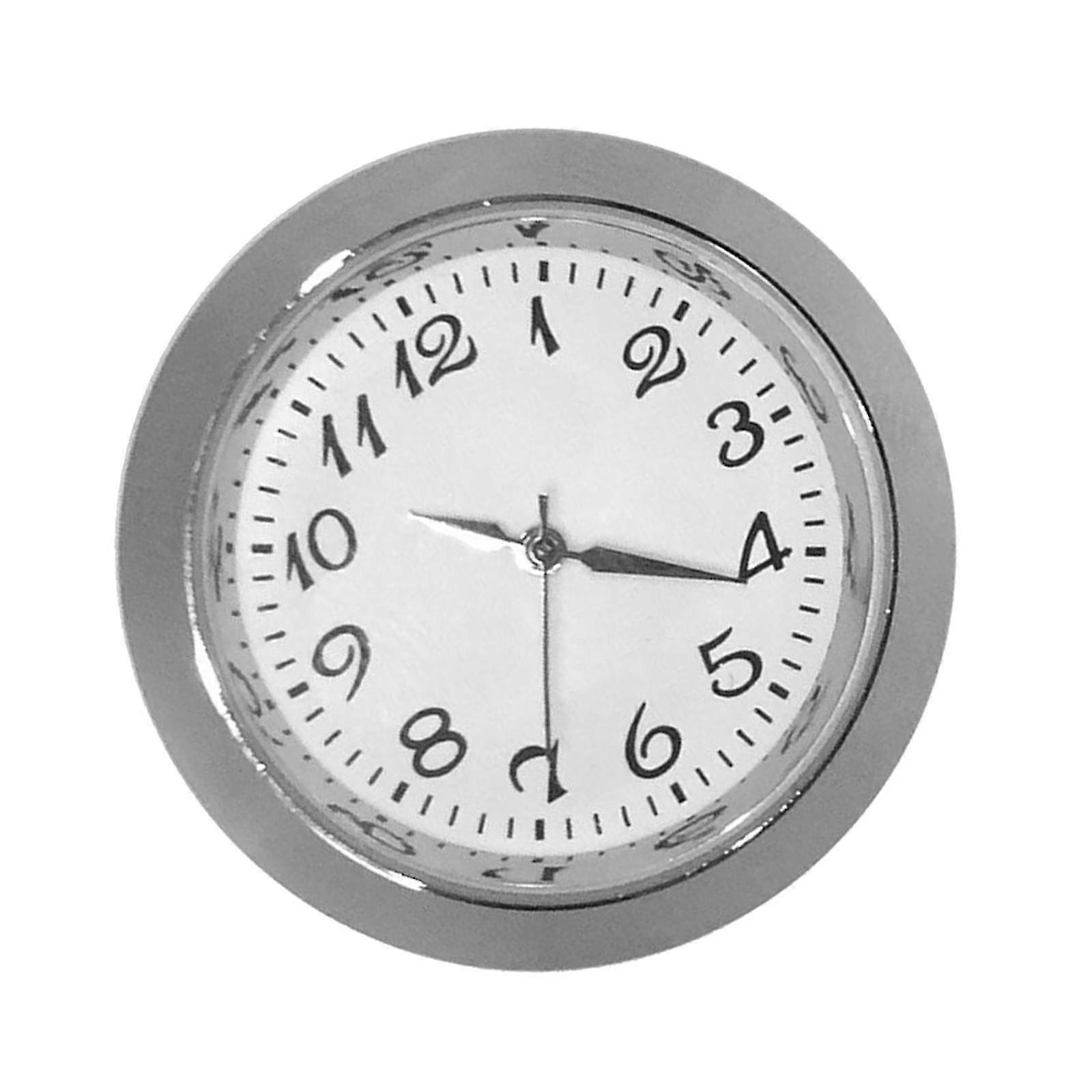 Round Clock Insert Clock Movement Clock Face For Diameter 1-3/8 Inch Hole Argent