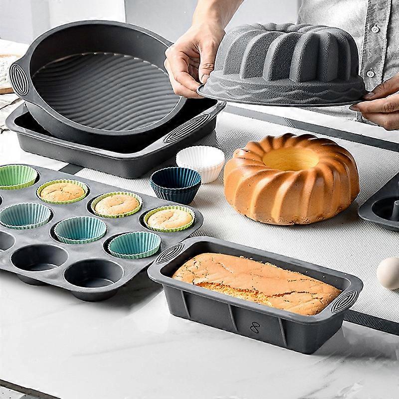 34 Silikon-Cupcake-Förmchen, Antihaft-Backformen – Wiederverwendbar, Bis 230°C, Inkl. 10 Essenspieße