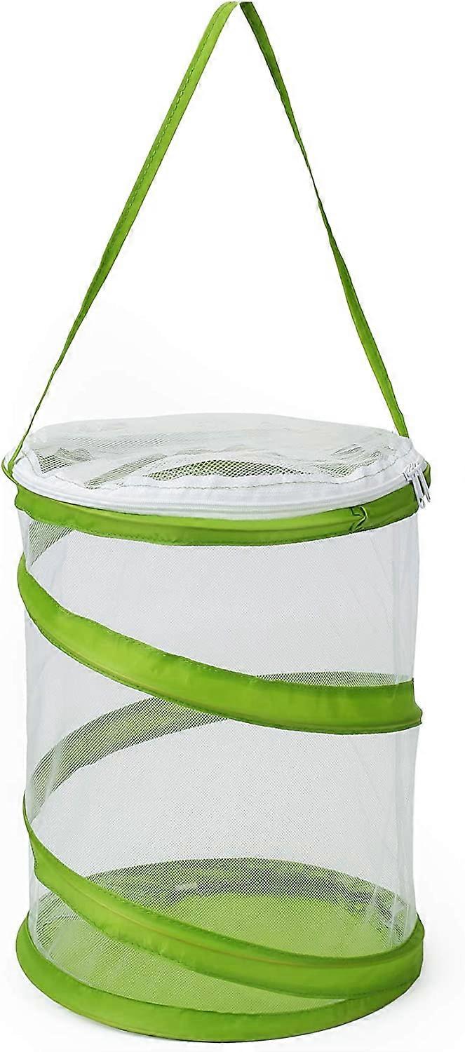 Pop-up Insect and Butterfly Habitat Cage Terrarium Clear Mesh Enclosure, See Through Easier 9" x 11" Tall