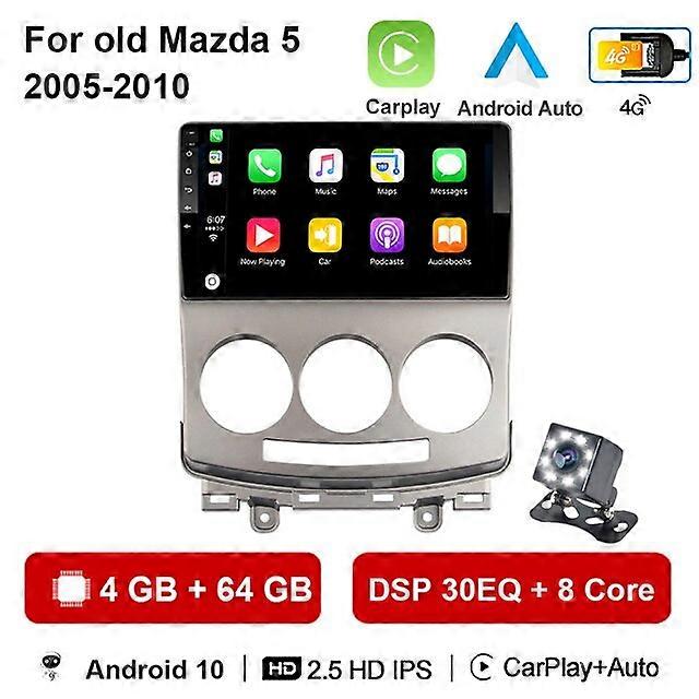 2 din Android 10.1 Otomatik Radyo Mazda 5 2005-2010 Araba Radyo Multimedya GPS Parça Carplay 2din hiçbir dvd