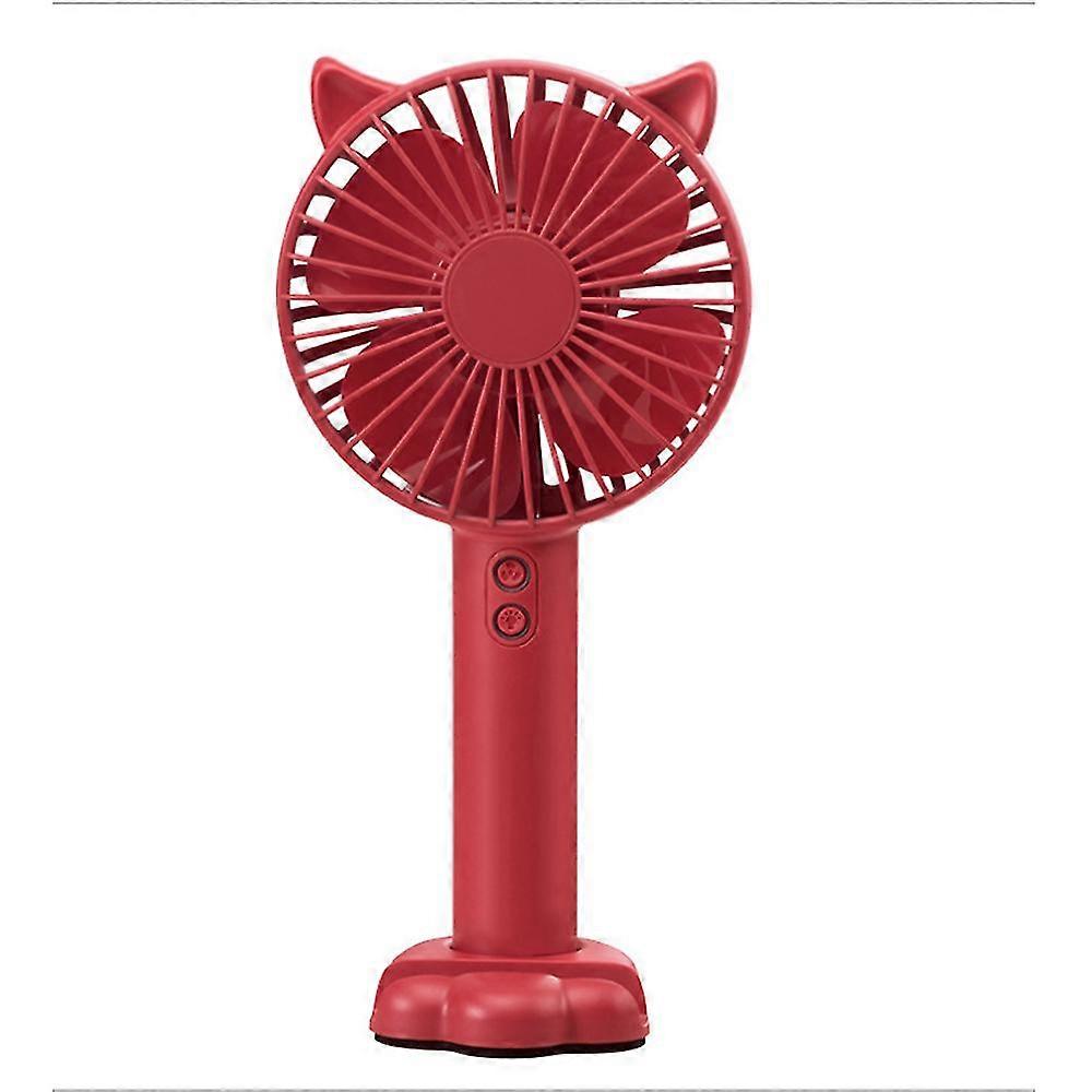 Mini Handheld USB Desk Fan, Rechargeable, Removable Base, 3 Speeds, Personal Use