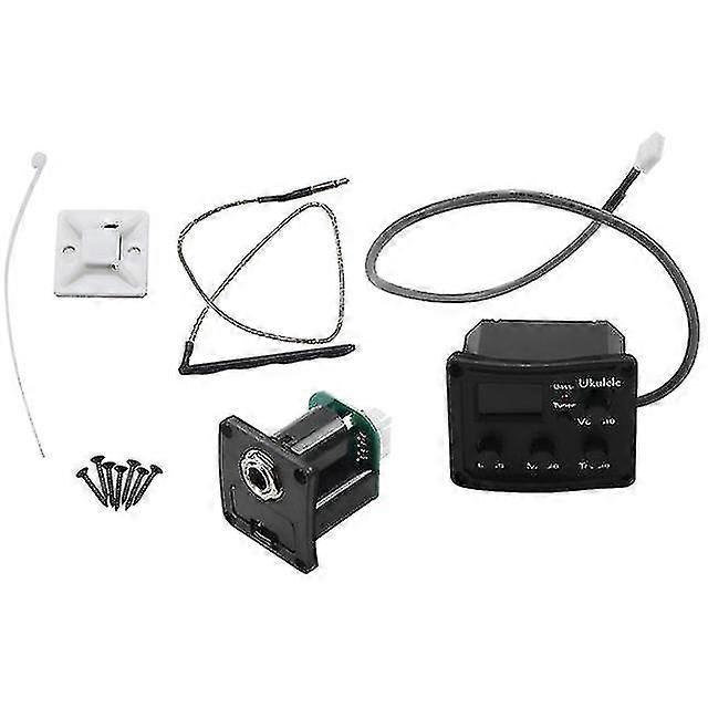 Ukulele Uke Piezo Pickup Preamplifier 3 Band Eq Equalizer Tuner System With Lcd Display