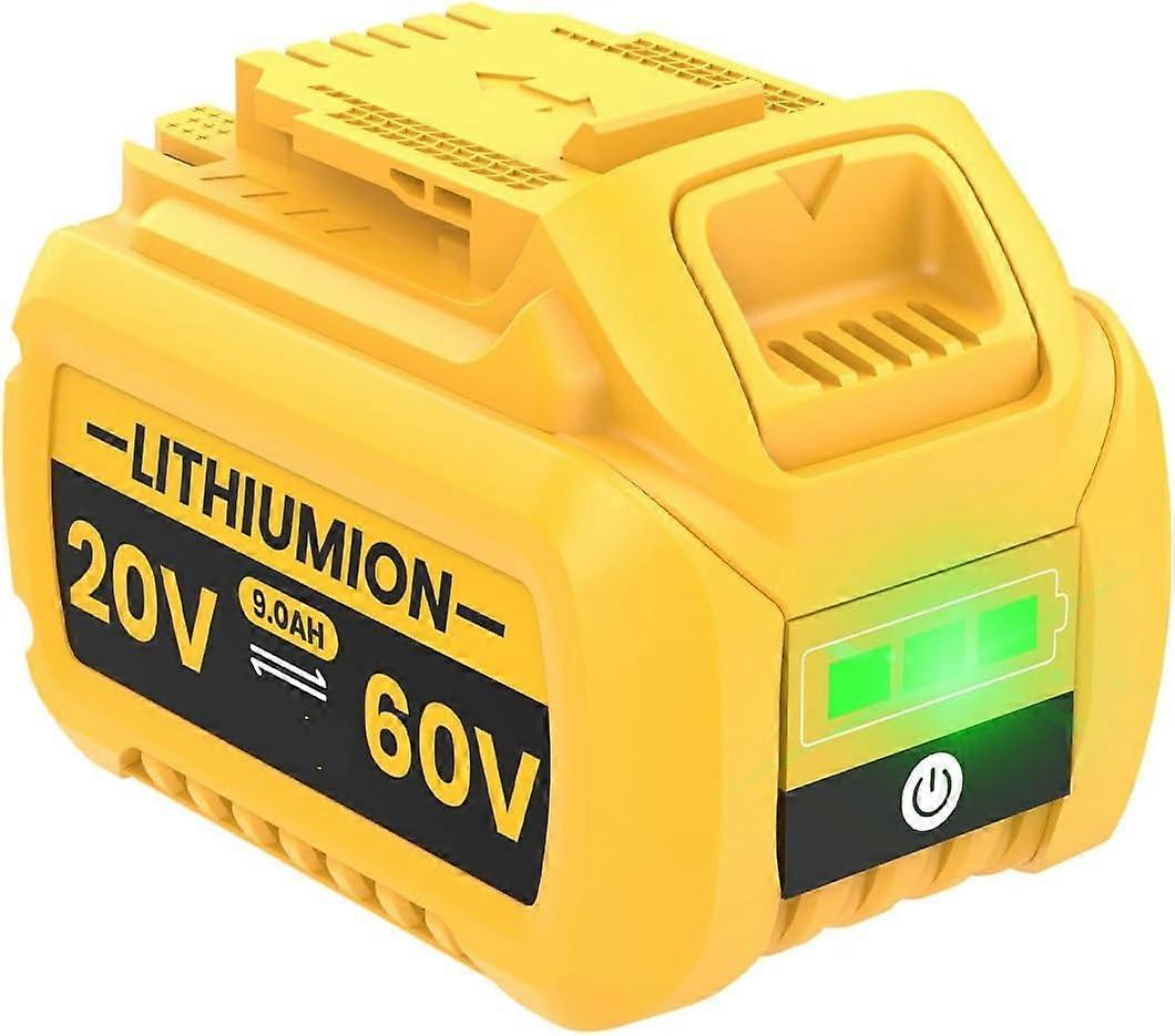 Compatible 20V/60V 9.0Ah FlexVolt XR Battery for Dewalt DCB609 DCB606 DCB612 DCB184 DCB546 DCB200 DCB201 DCB182, Compatible with 18V Cordless Power To