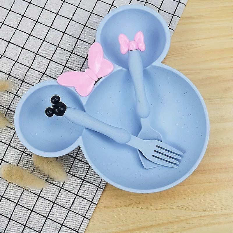 3pcs Dinner Plate Set, Wheat Straw Dinner Plate, Lightweight Dinner Plate Set, Non-toxic Dishwasher Safe, BPA Free, Suitable For School Canteen Home P